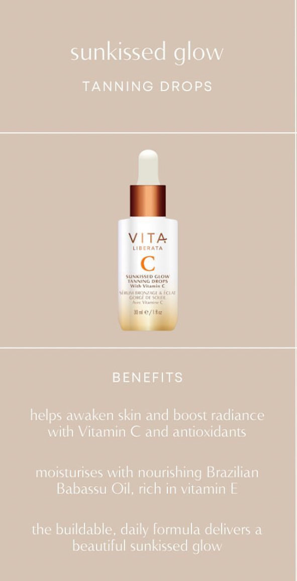 SUNKISSED GLOW TANNING DROPS WITH VITAMIN C
